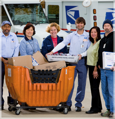 Decorative image of a postal team